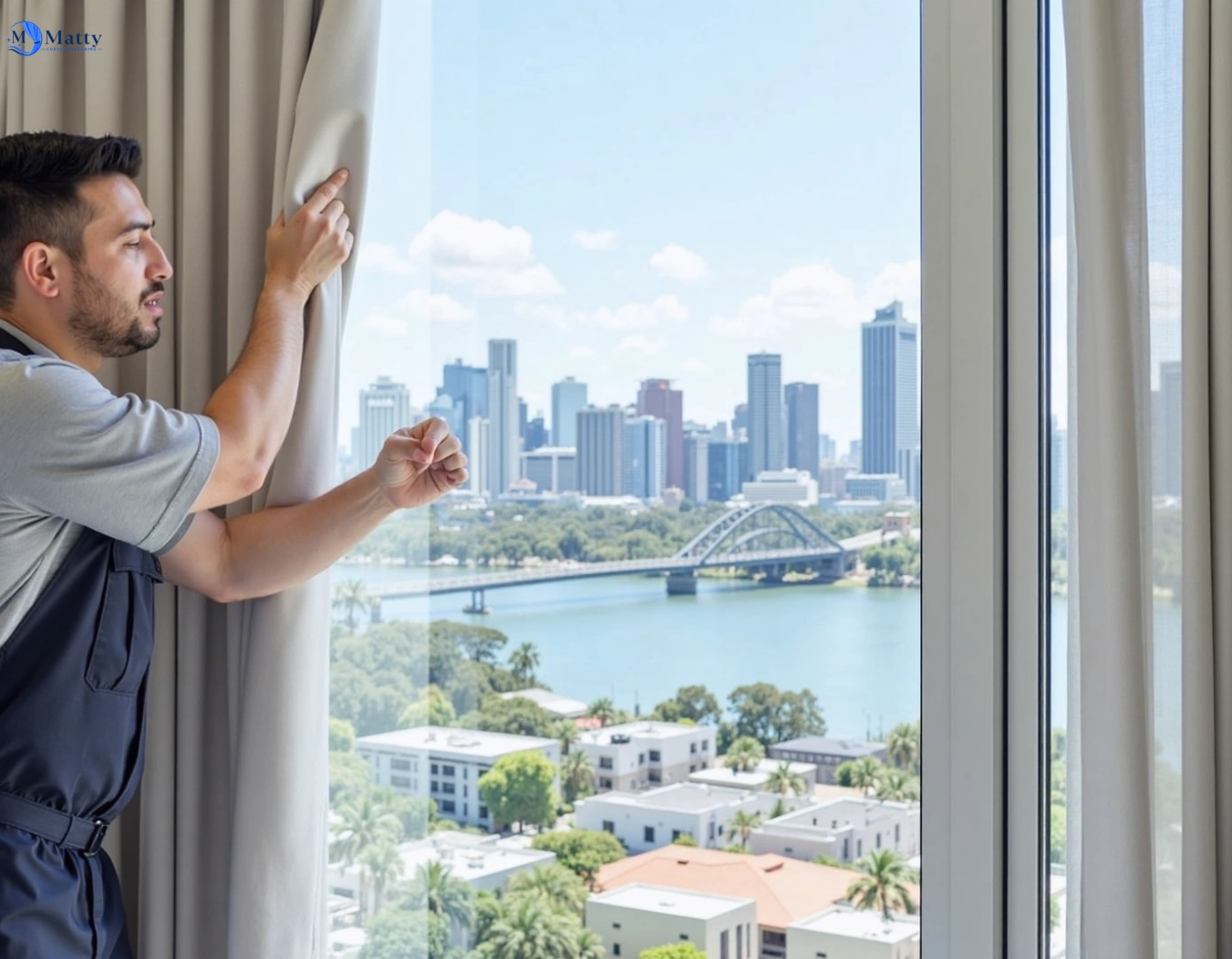 Professional curtain steam cleaning service cordeaux-heights-nsw QLD by Matty Curtain Cleaning